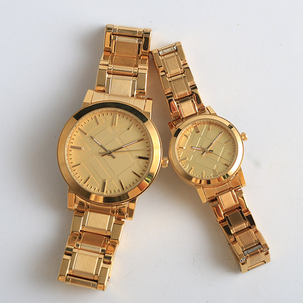 Luxury Gold Quartz Couple Watch