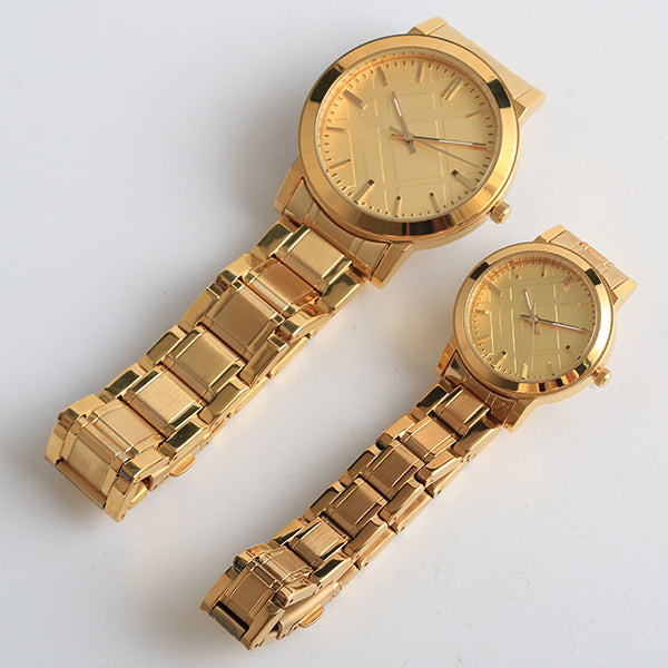 Luxury Gold Quartz Couple Watch